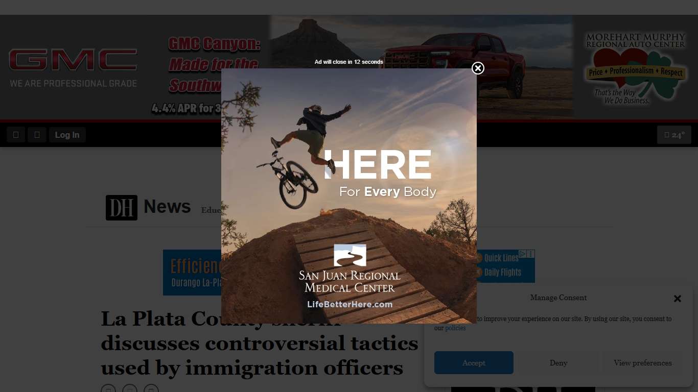 La Plata County sheriff discusses controversial tactics used by immigration officers - The Durango Herald